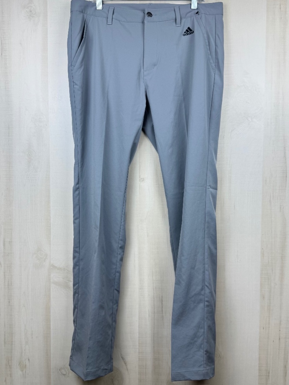 NWT Adidas Men’s Performance Golf Flat Front Pants Gray Recycled Polyester 34x34